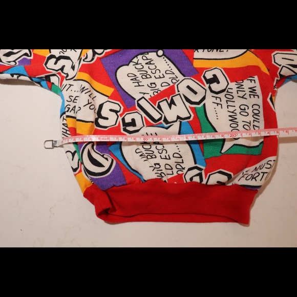 Vintage Handmade Comic Book Sweater - Picture 6 of 7